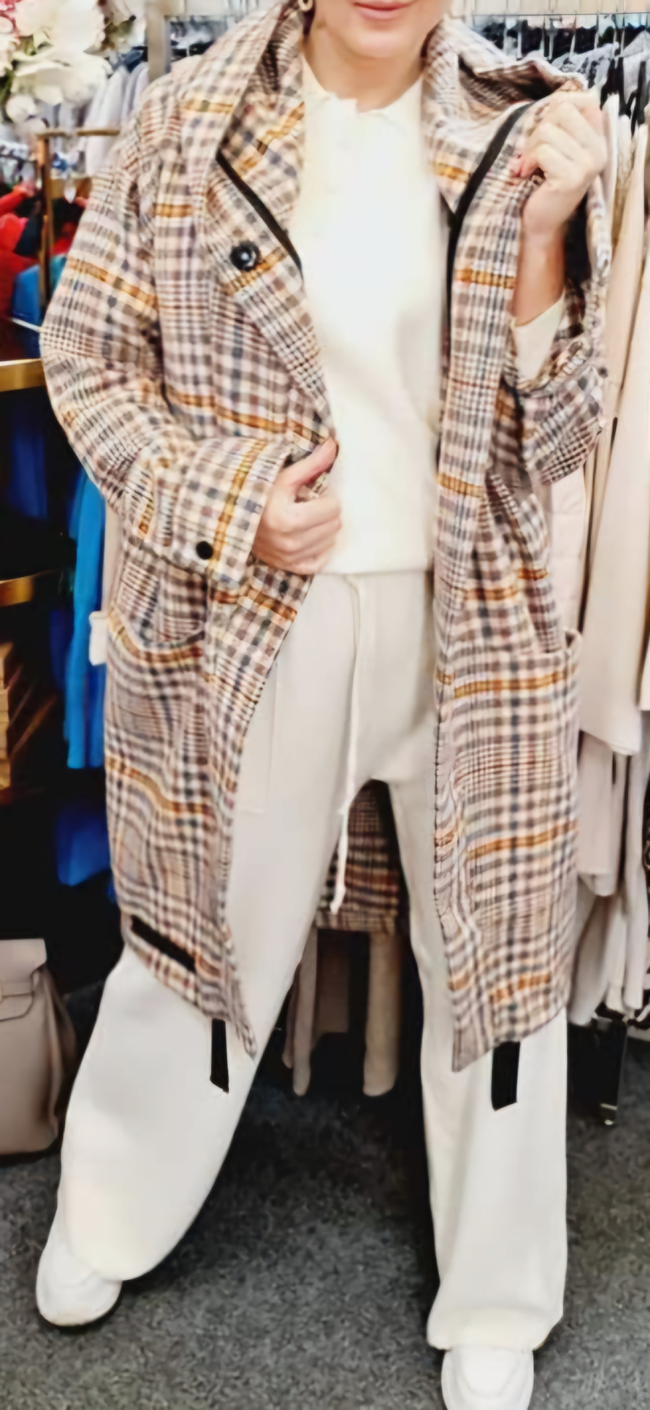 Checkered coat