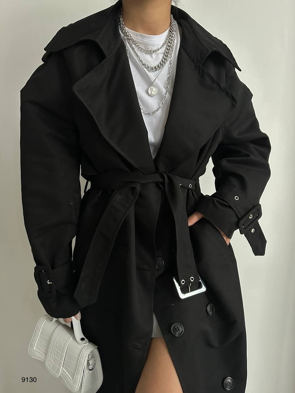 Lined trench coat